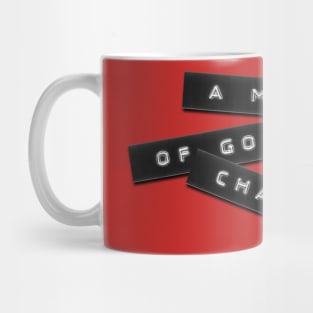 A Mess Of Gorgeous Chaos Embossed Labels Black Mug